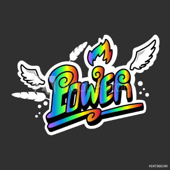 Bild på Power in Graffiti style painting vector 